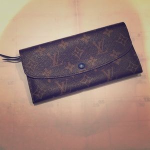 Louis Vuitton Blue/Brown Emily Long Bifold Wallet